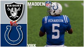 Raiders vs Colts Week 5 Simulation (Madden 26 Rosters)
