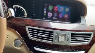 CheerDriving Wireless CarPlay and Android Auto Retrofit on 2008 Mercedes S Class W221