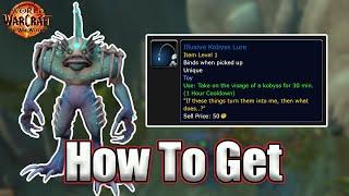 How To Shapeshift Into A Kobyss With  The Illusive Kobyss Lure - World of Warcraft The War Within