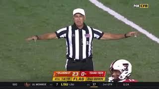 Texas Tech fans get a penalty for throwing objects on field