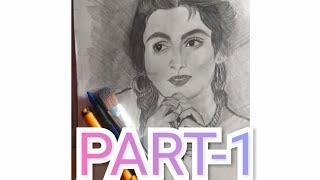 ||drawing of Madhubala||the creative pod||part1||