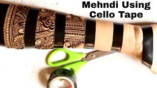 Best Mehndi Design Using Cello Tape / Cello Tape Mehndi Design / Chura/ Belt/ Round Mehndi Design