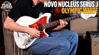 Novo Nucleus Serus J | Olympic White - Tortoise Shell Pickguard