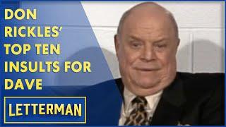 Don Rickles' Top Ten Insults For Dave | Letterman