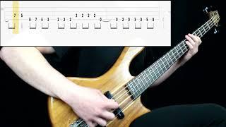 Metallica - Enter Sandman (Bass Cover) (Play Along Tabs In Video)