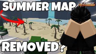 The Strongest Battlegrounds SUMMER MAP REMOVED BY THE OWNER? + SUMMER MAP LEAKED INFORMATION