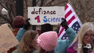 Hundreds 'stand up for science' during rally at Colorado State Capitol