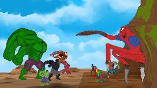 Evolution of Hulk vs Evolution of Giant Spider-Man Quad [2023] | SUPER HEROES MOVIE ANIMATION