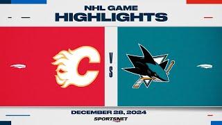 NHL Highlights | Flames vs. Sharks - December 28, 2024