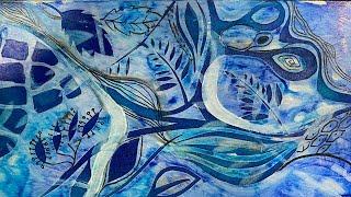 5 of the best surface TECHNIQUES using DRAWING INKS/COLLAGE *art sketchbooks