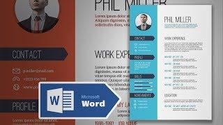 How to Create an Elegant Simple Resume in Microsoft Word | CV Design Tutorial