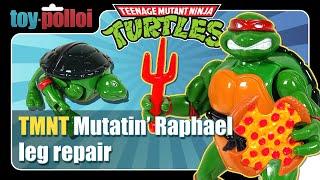 Vintage Teenage Mutant Ninja Turtles Mutatin' Raphael leg repair - Toy Polloi