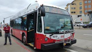 New Bus! SF Muni 2022 Nova Bus LFSe+ 5010 on Route 23 Monterey - Full Route - Inbound to Palou & 3rd