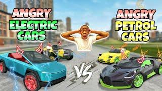 Angry Electric cars VS Angry petrol cars||Extreme car driving simulator||