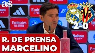 MARCELINO, RUEDA PRENSA completa REAL MADRID 2 - VILLARREAL 0 hoy