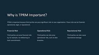 Understanding Third Party Risk Management