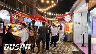 Windy Night Walk at Haeundae Beach After Rain | CentumWalk 4K | 부산 해운대 가을밤 산책