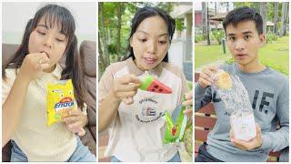 Noodles vs ice cream vs bread - New Video Linh Nhi  #shorts