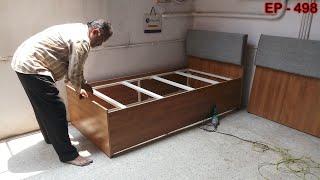 single size wooden cot | wooden bed | single cot | box bed | box cot | EP.498 | sri maari furnitures