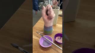 First Time Painting At Color Me Mine #pottery #nycvlog #activities