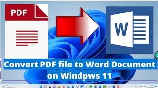 How to convert PDF file to Word document on Windows 11,  in SUPER EASY! way #pdftowordconverter