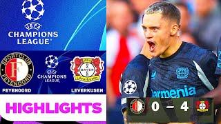 Feyenoord vs Bayer Leverkusen (0-4) Highlights | UCL 2024 | Beyer - Feyenoord | Leverkusen Feyenoord