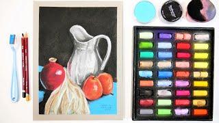 Still Life in Soft Pastels // Beginner Pastel Month Step-by-Step Tutorial