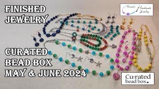 Finished Jewelry | Curated Bead Box | May & June 2024 #curatedbeadbox #beading #diy