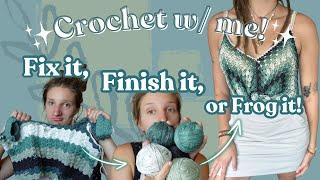 FIX IT, FINISH IT, OR FROG IT! | GOING THROUGH MY WIPS! | CROCHET VLOG