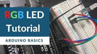 Control an RGB LED with a Button | Beginner Arduino Project