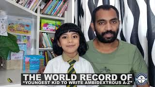 YOUNGEST KID TO WRITE AMBIDEXTROUS A-Z