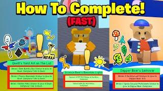 How To Complete Science Bears, Onetts, Dapper Bears BEESMAS QUESTS TRAFFIC LIGHT STICKER (Bee Swarm)