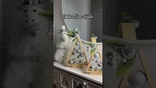 DOLLAR TREE WOODEN CHRISTMAS TREE DIY. CHRISTMAS HOME DECOR #dollartree #christmas #dollartreediy