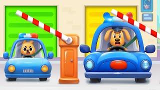 Kids' Driving Center | Pretend Play | Street Vehicles | Safety Rules | Sheriff Labrador | BabyBus