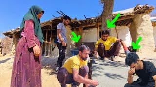 Arslan at Amir's house: helping Amir's family to fix the yard