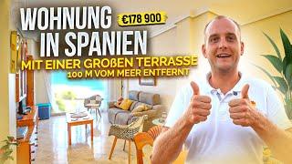 Immobilien in Spanien. Wohnung kaufen in Spanien. 100 m2, große Terrasse, 100 m vom Meer entfernt