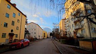 Walking around Globen. Exploring the neighborhood Skärmarbrink