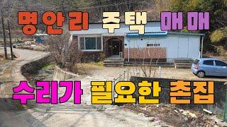 466 명안리 주택매매 수리를 해야되는 청하촌집매매 철거를 하고 신축해야되는 포항주택매매 조용하고 깨끗한 고향집같은 청하주택매매 배산임수 포항부동산 청하부동산 지목부동산