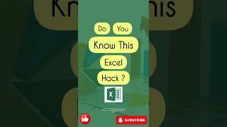 Do you know this excel hack in 2024 ? #exceldataanalytics #excel #microsoftoffice #excelyourself