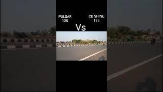 pulsar 125 Vs cb shine 125 #drag #race #shorts