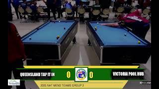Australian Championships 2025  :  Mens Teams Group 2 Round 1  - QLD Tap It In v VIC Pool Hub