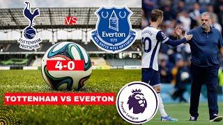 Tottenham vs Everton 4-0 Live Premier League Football EPL Match Score Commentary Highlights Vivo