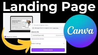 How To Create A LANDING PAGE In Canva