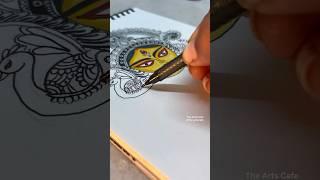 Maa Durga Mandala Art🩷 Navratri Special Drawing #shorts