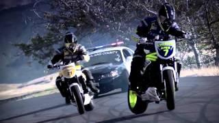 Ken Block DC Police chase bikes, incredible drifting HD