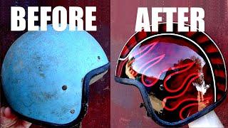 How to custom paint a motorcycle helmet tutorial