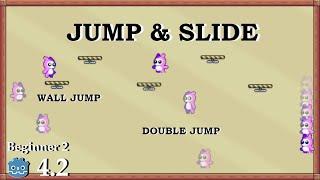 Wall slide + double and wall jump in 4 minutes - Learn Godot 4 - no talking