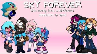 Friday Night Funkin' : Sky Forever, but every turn a different character is used (BETADCIU) | UTAU