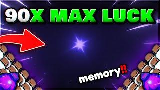 I ROLLED MEMORY USING 90X MAX LUCK In SOLS RNG EON 1