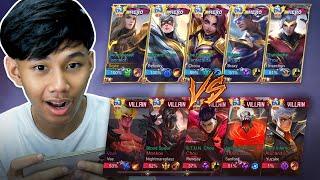 SUPER HEROES VS VILLAIN SQUAD IN ML | INTENSE BATTLE OF YOUTUBERS AND TIKTOKERS! WHO WINS?